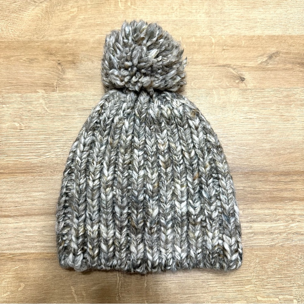 Madewell‎ Marled Yarn Pom Pom Beanie Hat